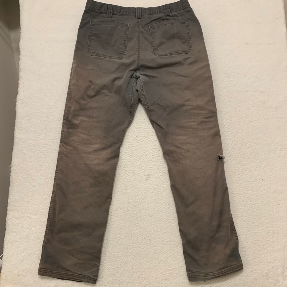 Arborwear Canvas Work Pants 36x34 (FITS 36x33) Faded Utility Rugged *HOLE* Gray - Picture 2 of 11